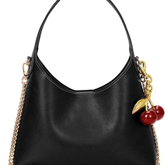 Hobo Bags for Women Leather Shoulder Bag Tote Handbag Cherry Purse